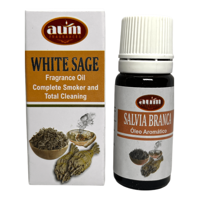 White Sage Fragrance Oil AUM FRAGRANCES Complete Defumator and Total Energy Cleansing 10ml.-AUM Fragrances Fragrance Oil-HOSTENATURA