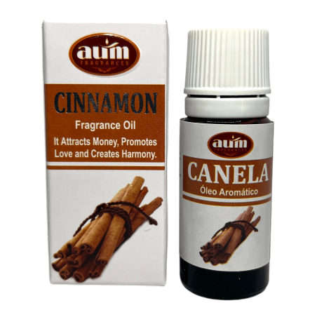 Cinnamon Fragrance Oil AUM FRAGRANCES Attracts Money, Promotes Love and Creates Harmony 10ml.