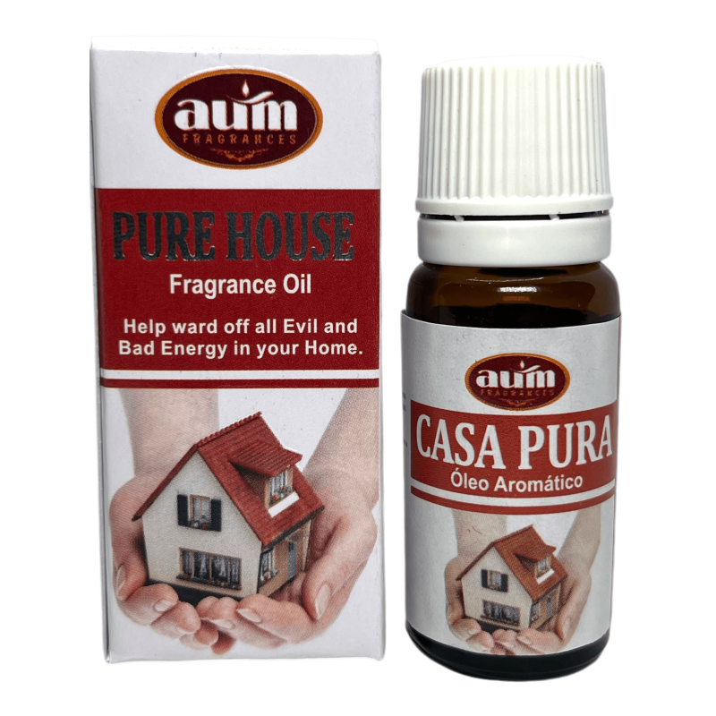 Aceite de Fragancia Casa Pura AUM FRAGRANCES Eliminar el mal y las malas energías de la casa 10ml.-Aceite perfumado AUM Fragrances-HOSTENATURA