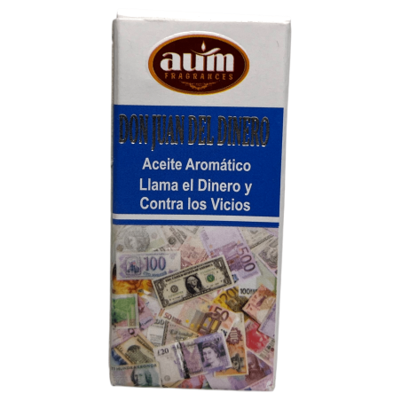 Óleo Fragrância Don Juan del Dinero AUM FRAGRANCES O Dinheiro Chama e Contra Vícios 10ml.