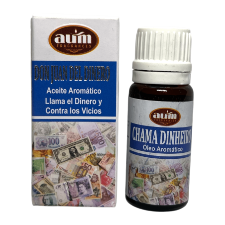 Don Juan del Dinero Huile parfumée AUM FRAGRANCES Argent Flammes et Contre les Vices 10ml.