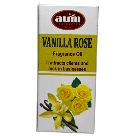AUM FRAGRANCES Óleo Fragrância Rosa Baunilha Atrai Clientes e Sorte nos Negócios 10ml.