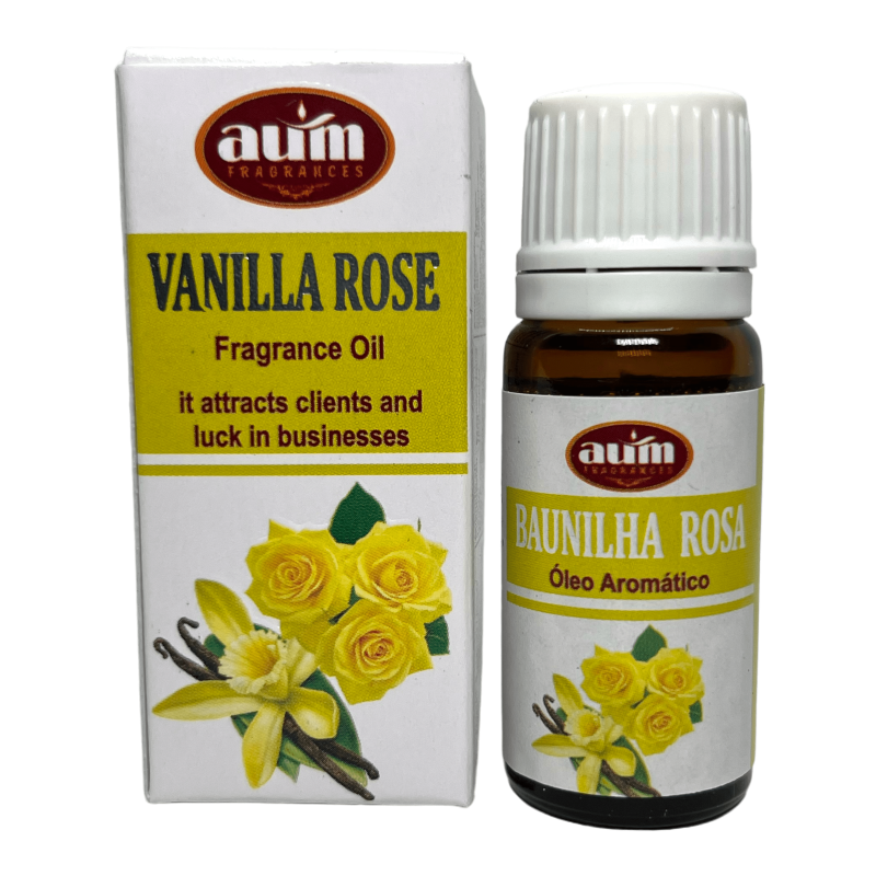 Aceite de Fragancia Vainilla Rosa AUM FRAGRANCES Atrae Clientes y Suerte en los Negocios 10ml.-Aceite de Fragancia AUM Fragrances-HOSTENATURA