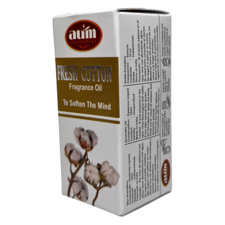 Aceite de Fragancia Algodón AUM FRAGRANCES Para suavizar la mente 10ml.