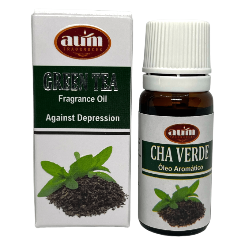 Óleo Fragrância de Chá Verde AUM FRAGRÂNCIAS Chá Verde Contra Depressão 10ml.-Óleo de fragrância de fragrâncias AUM-HOSTENATURA