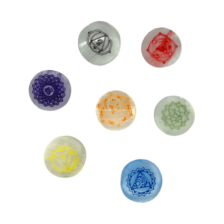 Seleniet Kit 7 Chakra's 3x3,5cm