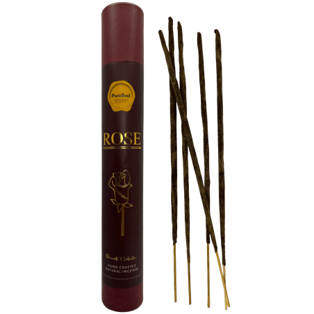 Pure Soul Rose Wierook AUM Fragrances Rose - Hoge kwaliteit Indiase handgemaakte wierook - 25gr.