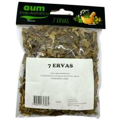 Erva 7 ervas Fragrâncias AUM 50gr. - Cure emoções, elimine energias negativas e atraia sorte e positividade