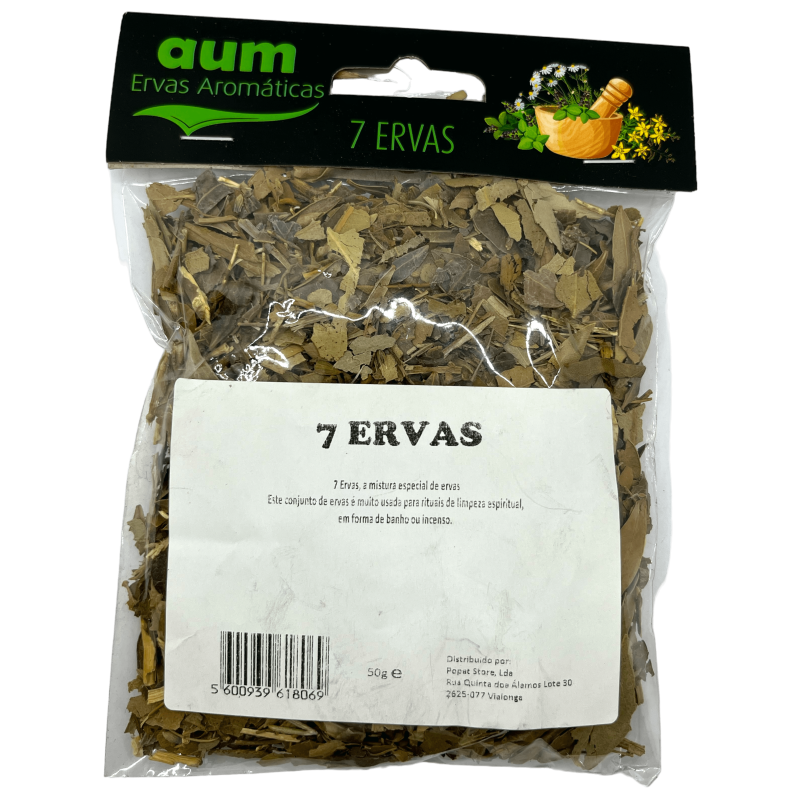 Belar 7 belar AUM Lurrinak 50gr. - Emozioak sendatu, energia negatiboak ezabatu eta zortea eta positibotasuna erakarri-Belar aromatikoak AUM lurrinak-HOSTENATURA