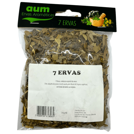 7 herbes AUM Fragrances 50gr. - Guérissent les émotions, éliminent les énergies négatives et attirent la chance et la positivité