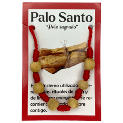 7-Knoten-Armband mit Palo Santo 6 Kugeln – HOSTENATURA Reinigung und Schutz