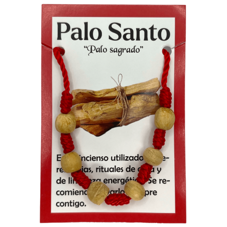 Bracelet 7 Noeuds avec Palo Santo 6 boules - HOSTENATURA Purification et Protection