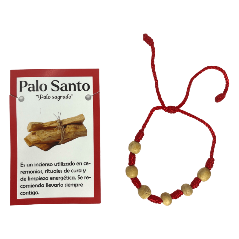 7 knops armband med Palo Santo 6 bollar - HOSTENATURA Rening och skydd-7 Knots Armband-HOSTENATURA