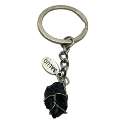 Black Tourmaline Keychain Esoteric - HOSTENATURA - Against bad energies and turning bad energies into positive ones