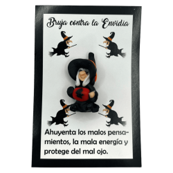 Bruixa contra l'enveja - Amulet Esotèric HOSTENATURA - Espanta els mals pensaments, males energies i protegeix mal d'ull