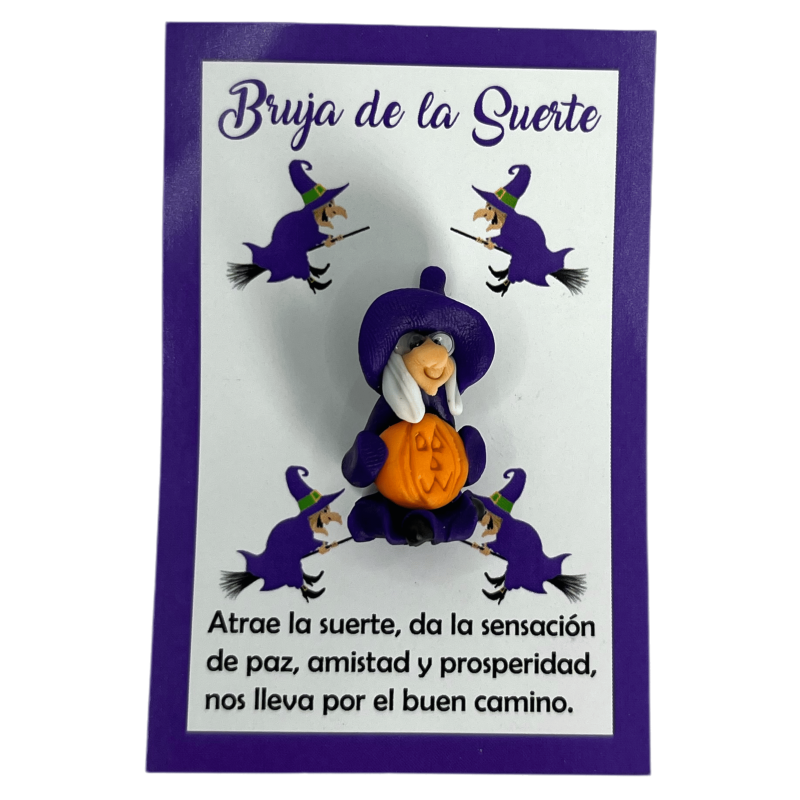 Lucky Witch - Amulette ésotérique HOSTENATURA - Attire la chance, donne un sentiment de paix, d'amitié et de prospérité.-AMULETTES-HOSTENATURA