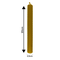 Natürliche Bienenwachs-Honigkerze - 20x2cm