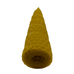 Spiral-Honigkerze aus natürlichem Bienenwachs – 10 x 3 cm