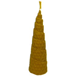 Spiral Honey Candle Natural Beeswax - 10x3cm