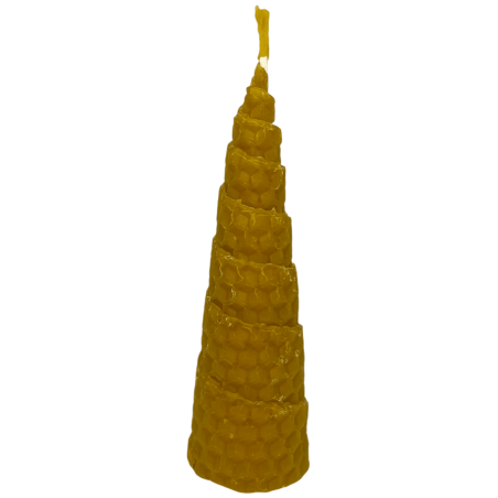 Spiral Honey Candle Natural Beeswax - 10x3cm