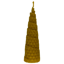 Spiral-Honigkerze aus natürlichem Bienenwachs – 10 x 3 cm