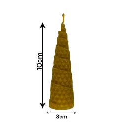 Lumanare cu miere in spirala din ceara de albine naturala - 10x3cm