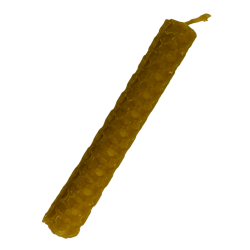 Lumânare cu ceară naturală de albine și miere - 10x1cm - 15gr.