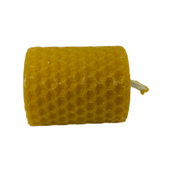 Round Honey Candle Natural Beeswax - 5x5cm