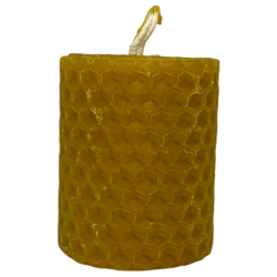 Round Honey Candle Natural Beeswax - 5x5cm