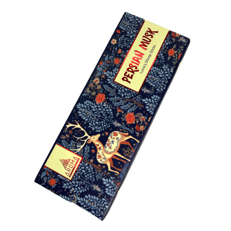 Incienso Dhoop Almizcle Persa AROMA Fragrances Persian Musk Luxury Dhoop Sticks - Incienso tibetano 15 barritas en cajita regalo