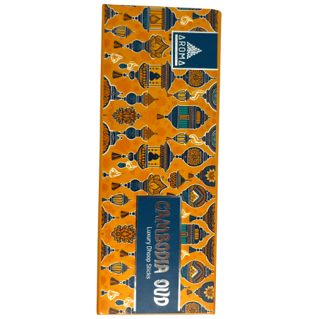 Incienso Dhoop OUD AROMA Fragrances Cambodia Oud Luxury Dhoop Sticks - Incienso tibetano 15 barritas en cajita regalo