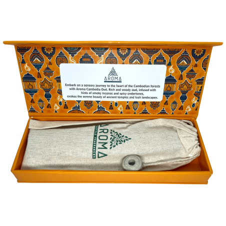 Dhoop Incenso OUD AROMA Fragrâncias Camboja Oud Luxo Dhoop Sticks - Incenso tibetano 15 palitos em caixa de presente
