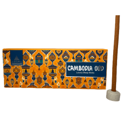 Dhoop Encens OUD AROMA Fragrances Cambodge Oud Luxury Dhoop Sticks - Encens tibétain 15 bâtons dans une boîte cadeau