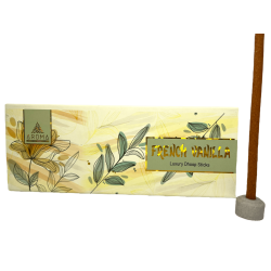 Tămâie Vanilie Dhoop AROMA Parfumuri French Vanilla Luxury Dhoop Sticks - Tămâie tibetană 15 bețe în cutie cadou