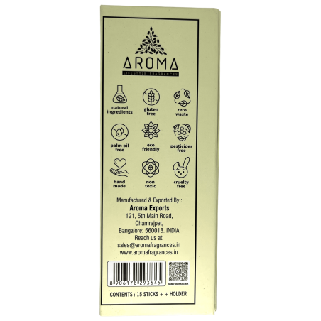 Tămâie Vanilie Dhoop AROMA Parfumuri French Vanilla Luxury Dhoop Sticks - Tămâie tibetană 15 bețe în cutie cadou