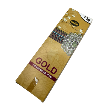 Incensos Premium Gold AUM Fragrâncias GOLD Premium Incensos em Bastões 75gr.