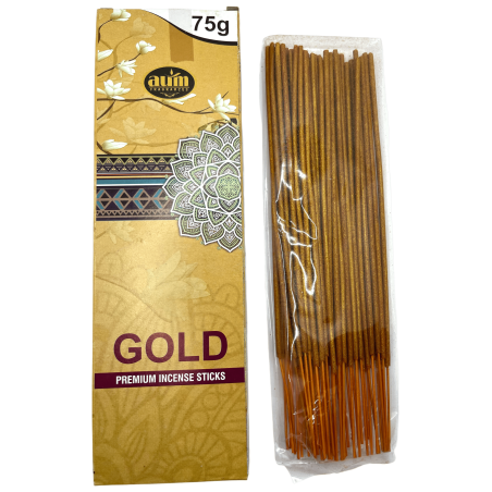 Premium Gold Incense AUM Fragrances GOLD Premium Incense Sticks 75gr.