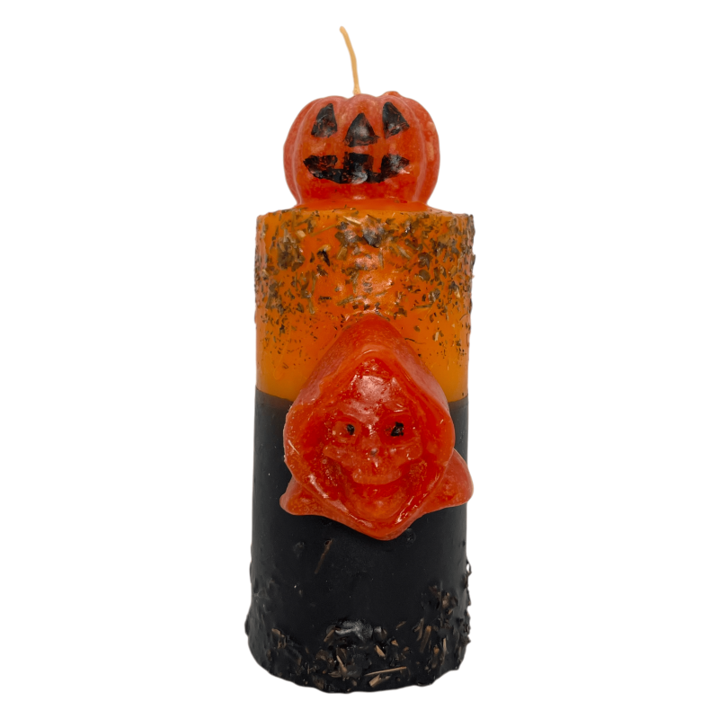 Special Halloween Candle to Scare Away Ghosts HOSTENATURA - Includes Prayer-ESOTERIC CANDLES AND CANDLES-HOSTENATURA