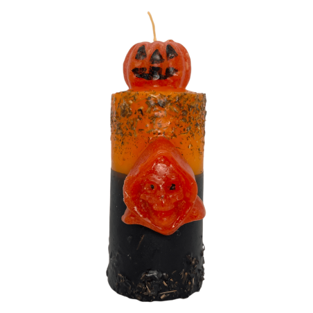 Special Halloween Candle to Scare Away Ghosts HOSTENATURA - Includes Prayer
