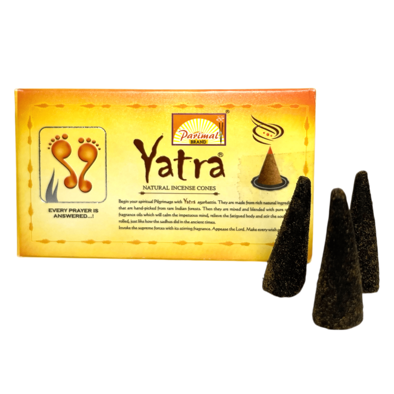 Cones de Incenso Natural Parimal Yatra - Cones de Incenso Natural - Caixa com 10 cones-Incenso Parimal-HOSTENATURA