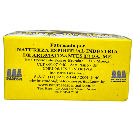 Defumador Espiritual Palo Santo Spiritual Nature - Fabricado no Brasil - 20 comprimidos - Limpa Energias Negativas e Relaxa
