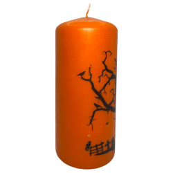 Candela di Halloween Fragranze AUM 12x4,8 cm