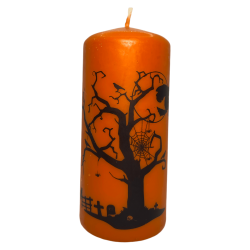 Candela di Halloween Fragranze AUM 12x4,8 cm