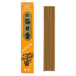 Incenso Japonês Morning Ambar Amber Nippon Kodo (20g) 50 barras + incensário