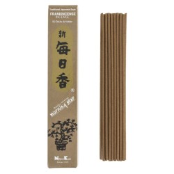 Incienso Japonés Morning Star Frankincense Olibano Iglesia Nippon Kodo ( 20g) 50 barritas + incensario