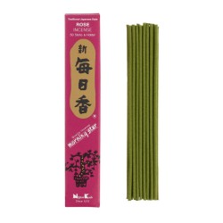 Encens Japonais Etoile du Matin Rose Rose Nippon Kodo (20g) 50 barres + encensoir