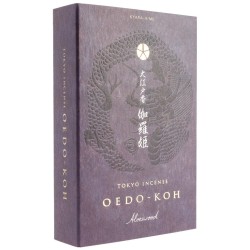 Japanische Räucherstäbchen Oedo-Koh Agar Nippon Kodo - Räucherstäbchen im Holzetui mit Räuchergefäß - 60 Riegel