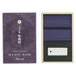 Japanese Incense Oedo-Koh Agar Nippon Kodo - Incense in wooden case with censer - 60 bars