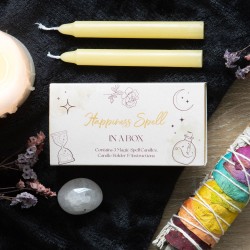 Happiness Spell Candles i Spirit of Equinox Box - Låda med tre ljus