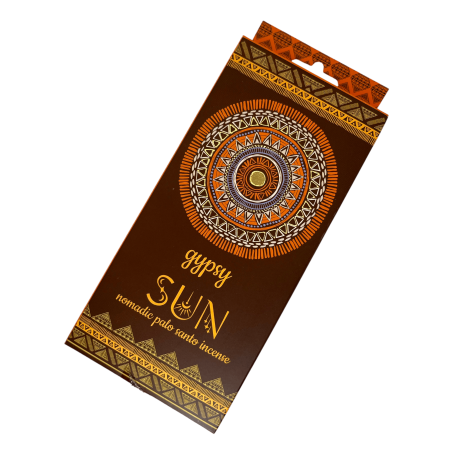 Encens Gitan Sol Palo Santo Banjara Gipsy Sun Nomadic - 6 bâtonnets extra épais